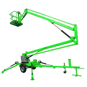Battery Tractor Articulated Trailer Mounted Cherry Picker Boom Lift Aerial Platform on Tracks for Agriculture - Product Image 1