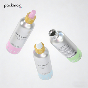 20ml-500ml Glossy Finish Aluminum <b>Bottle</b> for Essential Oil Hydrosol Lotion - Light Proof Refillable Shampoo <b>Bottle</b> No <b>Pump</b> - Product Image 2