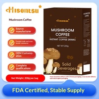 Café aux champignons sans sucre, sachet de 200 g, poudre de café instantanée