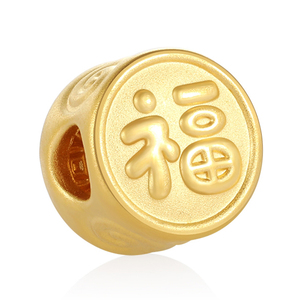 0,65G 5D oro puro encanto giratorio fresa con esmalte rojo colgante accesorios de joyería fina - Product Image 3