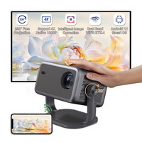 JUNUO Nouveautés L018 Full HD 1080p OS 14 Projecteur Télécommande vocale Home Cinéma Proyector Mini Projecteur vidéo intelligent portable