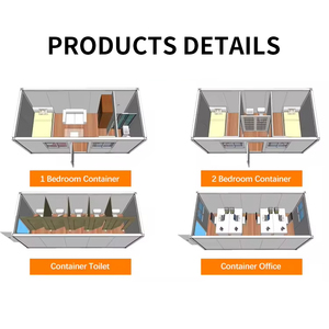 Maisons en conteneurs en acier à prix d'usine, petites, faciles à assembler, micro-maisons bon marché, structure en acier démontable en kit - Product Image 5