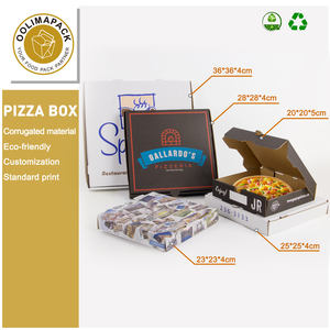 Boîte d'Emballage à Pizza en Carton Cannelé Ondulé de 10 et 12 Pouces pour Restauration Rapide avec Logo Personnalisé Imprimé en Gros - Product Image 2