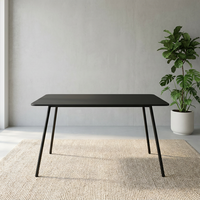 Table de bureau minimaliste pour la maison, plateau en MDF imperméable, légère mais stable, avec pieds en fer robustes