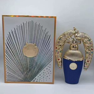 Scatola di Profumo in Vetro Quadrata di Lusso Personalizzata da 100ml per Donne, Ricaricabile, Eau De Parfum con Stampa a Caldo, Lunga Durata, Erogatore Spray, Rosa Floreale - Product Image 1