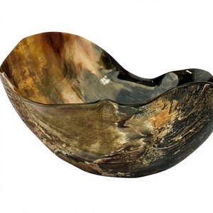 Exclusivo Cuenco de Cuerno de Búfalo Africano Pulido, Vintage, Ecológico, Hecho a Mano, para Servir Ensaladas, Diseño Artístico Moderno, Graduación B - Product Image 5