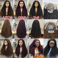 GUARNATEEHAIR SDD para Cabello Rizado 13*4, Cabello Humano Virgen Vietnamita 100% de Doble Trama, Peluca de Lujo con Encaje Transparente