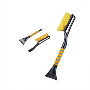 Brosse à neige télescopique écologique et grattoir à glace avec manche de 64 à 80 cm pour le nettoyage du pare-brise de voiture - Product Image 1