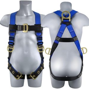 Heavy Duty uomo costruzione completo del corpo del tetto cintura di sicurezza imbracatura protezione anticaduta 5 punto di regolazione posteriore D-Ring - Product Image 1