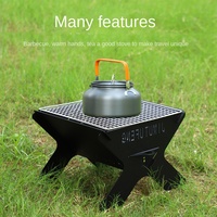 Barbecue portable en acier inoxydable de Zhejiang, compact, pour intérieur, maison, camping en extérieur, style carte