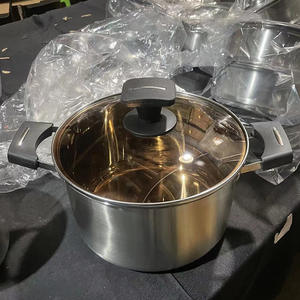 Haute qualité 0.48mm d'épaisseur en acier inoxydable 304 encapsulé Induction casserole à lait non collante en acier inoxydable marmite alimentaire - Product Image 6