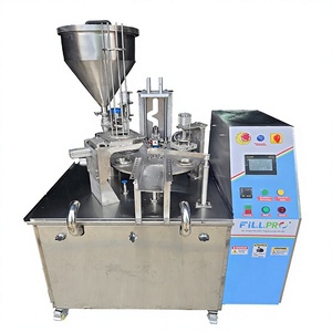 Machine industrielle automatique de remplissage et de scellage rotative à 6 stations pour les produits laitiers (lassi, curd, shrikhand, yaourt) - Product Image 5