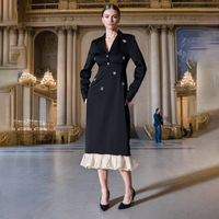 Robe longue d'été noire pour femme, col en V, taille haute, tissée, imprimée numériquement, respirante, écologique, élégante et vintage, vente en gros
