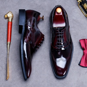 Chaussures Oxford de luxe pour hommes en cuir véritable à lacets, bout carré, pour le bureau, les occasions formelles, les mariages et les activités de plein air printemps/été - Product Image 3