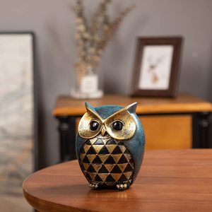 Statue en céramique hibou Art Déco Leekung, décoration d'intérieur, figurines pour chambre à coucher, <span class=keywords><strong>salon</strong></span>, bureau, support TV, sculpture animale, cadeau pour les oiseaux - Product Image 2