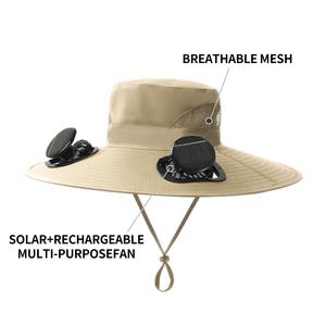 Sombrero con Ventilador Solar Tun Bouillet, Ala Ancha, 10W, Ventilador de Refrigeración, Gorra para Pesca al Aire Libre - Product Image 4