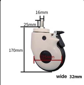 Ruedas giratorias médicas multifuncionales suministradas por fábrica para cama médica - Product Image 4