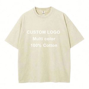 Design White Black Embroidery Printed Logo High Quality Blank 100% Cotton T-<b>shirts</b> Heavyweight Plain Men's Custom T <b>Shirt</b> - Product Image 5