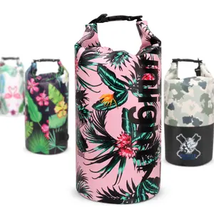 Commercio all'ingrosso OEM ODM Ocean Dry Bag stampa a colori 500D PVC impermeabile borsa a secco zaino