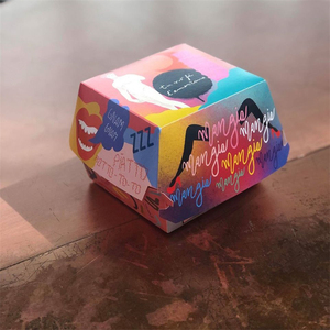 公司信息印刷工艺纸汉堡汉堡盒包装定制，汉堡包装纸盒 - Product Image 4