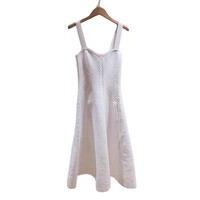 Élégance Française 2026 – Ensemble d'été décontracté polyvalent : T-shirt en maille à manches longues + Robe caraco, longueur genou, couleur unie, coupe classique