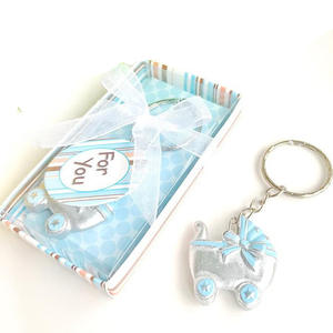 هدايا جديدة لحفل الطفل باللون الوردي/الأزرق تصميم عربة أطفال هدية عيد الميلاد في التعميد - Product Image 2