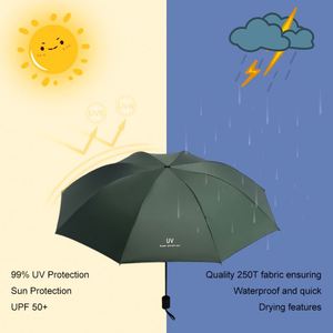 Best Automatic Mini Anti UV Paraguas Rain Sun <b>Umbrella</b> <b>Windproof</b> Folding Portable Women Men Children logo <b>Umbrellas</b> for the Rain - Product Image 4