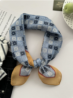 Op maat gemaakte katoenen lichtgewicht hoofdband vierkante sjaal bandana kleine hoofddoek picknick flat lay fiets windscherm accessoire
