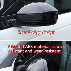 LUJESS Nuovi Specchietti Retrovisori in Fibra di Carbonio <span class=keywords><strong>Nero</strong></span> Lucido per Land Rover Range Rover Discovery Sport/<span class=keywords><strong>Evoque</strong></span> L550/L551 F-PACE - Product Image 4