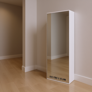 Estante para zapatos montado en la pared de Connecticut con cinco estantes y capacidad para diez zapatos con espejo - Product Image 2