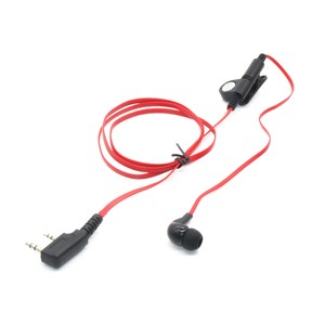 Auriculares con conector K de 2 pines estilo Red Noodle, diseño compacto intrauditivo para walkie talkie <span class=keywords><strong>Baofeng</strong></span> UV5R UV82 Kenwood serie TK - Product Image 3