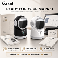Lecteur de codes-barres 2D automatique de bureau PT-188, lecteur QR mains libres USB en stock pour caisse enregistreuse électronique, PDV, vente au détail, OEM