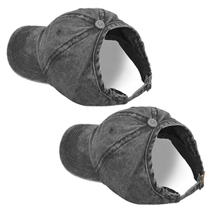 Rongguang Bán Buôn Tùy Chỉnh Chất Lượng Cao Rửa Lộn Xộn Bun Backless <span class=keywords><strong>Visor</strong></span> Tennis <span class=keywords><strong>Hat</strong></span> Nửa Rỗng Top Ponytail Cap Cho Phụ Nữ - Product Image 5
