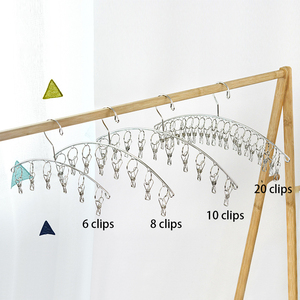 Séchoir <span class=keywords><strong>à</strong></span> <span class=keywords><strong>linge</strong></span> domestique en acier inoxydable avec pinces pour sous-vêtements, chaussettes, maillots de bain et soutiens-gorge - Product Image 3