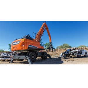 Nouvelle pelle hydraulique sur roues DX210WMH-5 de 25,9 tonnes et 9,5 m pour la manutention de matériaux en entrepôt forestier et le chargement de bois - Product Image 5