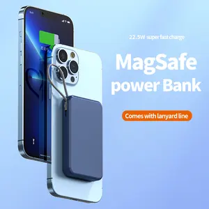 Stasiun daya Mini portabel PD 22.5W, Bank daya Cepat 10000mAh paling populer dengan pengisi daya nirkabel untuk pengisian daya ponsel