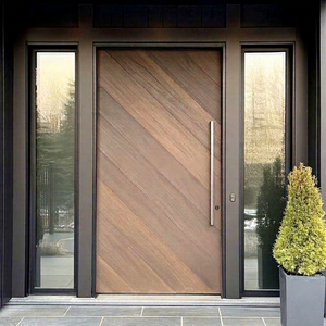 Puertas Plegables de Vidrio con Aislamiento Térmico, de Aluminio y Aleación, con Pivote Exterior, Diseño Moderno para Villa - Product Image 1