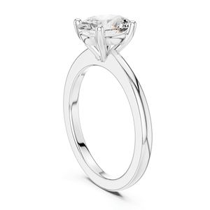 Anillo de Diamantes Solitario Ovalado Clásico de Alta Calidad con Halo, 1.5 Quilates, Plata de Ley 925, Regalo de Aniversario o Boda - Product Image 5