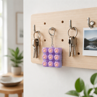 En gros, Porte-clés sensoriel anti-stress avec son de clavier à interrupteur mécanique en forme de patte de chat, jouet de décompression et de fidget, pour cadeau