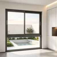 Fenêtre coulissante en aluminium à rupture de pont thermique, double vitrage Low-E, insonorisée, étanche, pour maison, villa, usine OEM/ODM