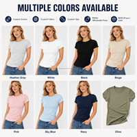 T-shirt ajusté pour femme en coton et élasthanne 180G, logo personnalisé, taille et couleur, directement de l'usine, MOQ 50 pièces par couleur, fabricants de streetwear