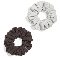 Boîte personnalisée avec logo, style simple, respectueuse de l'environnement, biodégradable, attaches pour cheveux douces et tendance, scrunchie en bambou et coton, décoration pour cheveux