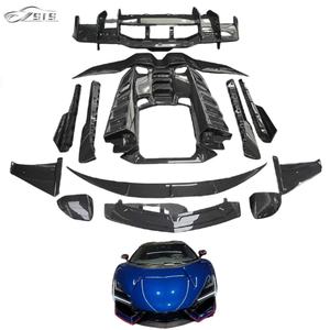 Kit de carrosserie en fibre de carbone sèche style OE pour <span class=keywords><strong>Rev</strong></span> 2023+ : diffuseur avant, canards, aileron et jupes latérales pour pare-chocs de voiture - Product Image 1