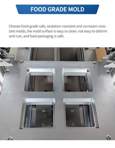 Sellador de bandejas de alimentos, máquina de sellado de tazas de plástico neumáticas, fiambrera automática, 1 de cada 4 unidades