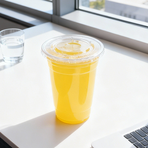 Vasos de plástico PET transparentes para café, de calidad alimentaria, personalizados con logotipo, para servicio de comida para llevar en cafeterías, hoteles y catering. - Product Image 1