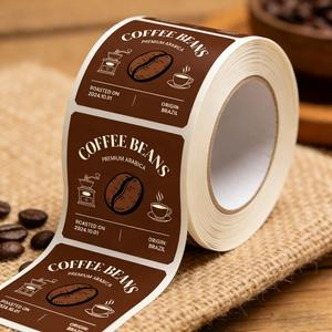 Autocollants en vinyle adhésif personnalisés, autocollants de scellage pour les sacs de grains de café et les bouteilles, étiquettes d'emballage imprimées - Product Image 5