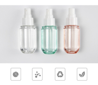 Conception unique Mini 100ml bouteilles de pulvérisation en plastique PET Fine brume nettoyage alcool cosmétique parfum conteneur sérigraphie Surface