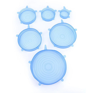 Lot de 6 couvercles extensibles en silicone pour ustensiles de cuisine, réutilisables, pour aliments et fruits, couvercles de pot en silicone, économiseurs d'aliments, pour casseroles, plats et bols de cuisine - Product Image 3