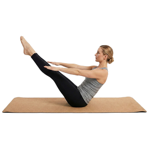 Tapis de <span class=keywords><strong>yoga</strong></span> large en liège avec marques d'<span class=keywords><strong>alignement</strong></span>, antidérapant, pour débutants, extra large, double couche, 6 mm, équipement de fitness recyclable - Product Image 1