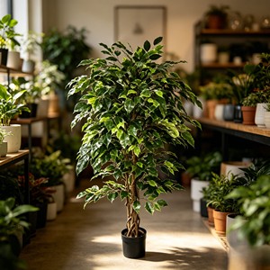 Árbol de Banyan Artificial Verde con Tres Troncos y Cuatro Enredaderas - Product Image 3